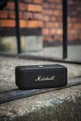 Marshall Emberton Portable Compact Wireless Speaker, Black/Brass