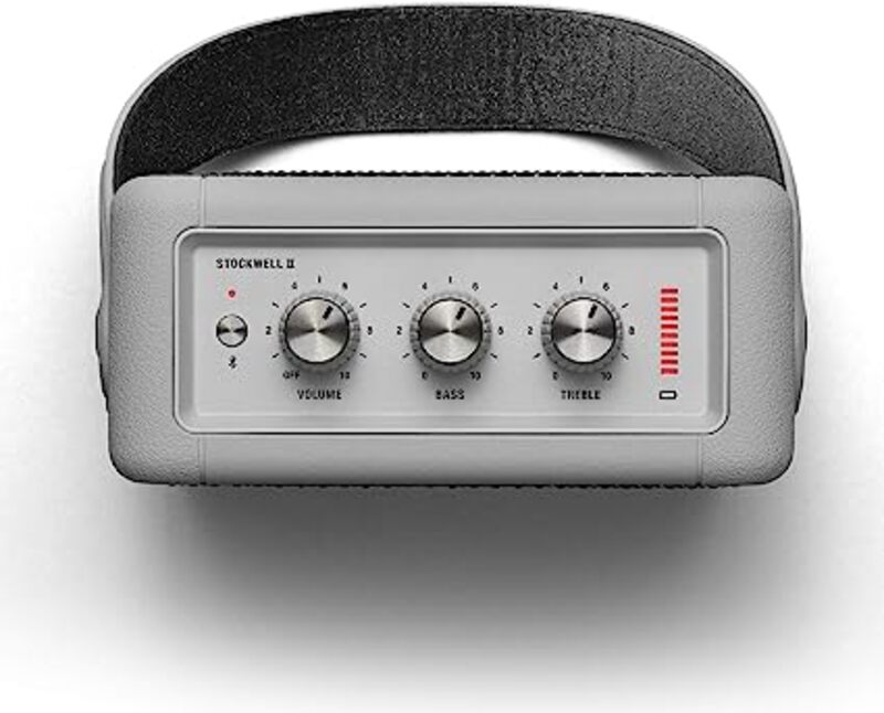 Marshall Stockwell II Wireless Portable Bluetooth 20+ Hours 20W Speaker, Grey