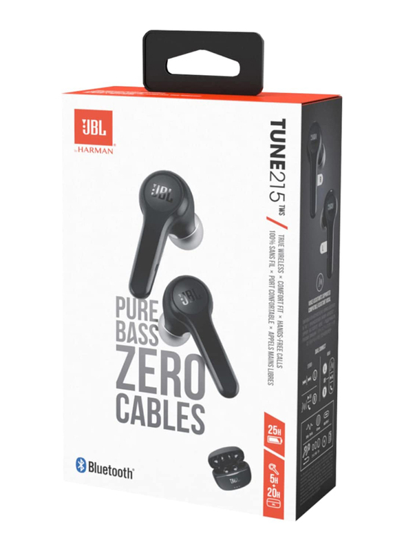 JBL Tune 215TWS Wireless In-Ear Earbuds, Black