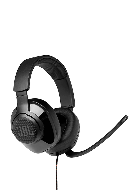 JBL Quantum 100 3.5 mm Jack On-Ear Gaming Headphones with Mic, Black