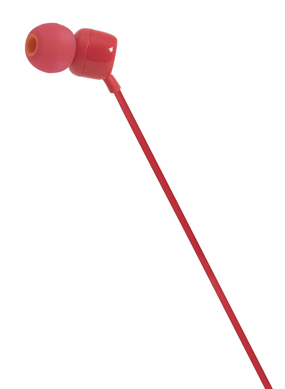 JBL Tune 110 Wired In-Ear Earphones, Red