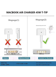 Apple Magsafe 2 45W Power Adapter for MacBook Air, White