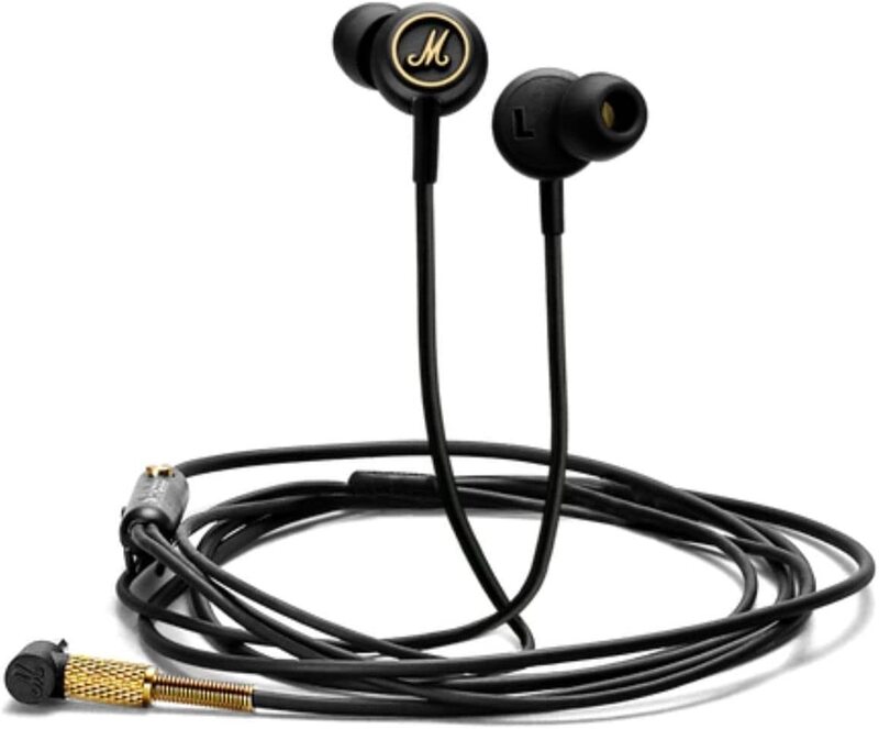 Marshall Mode EQ In-Ear Earphones, Black & Brass