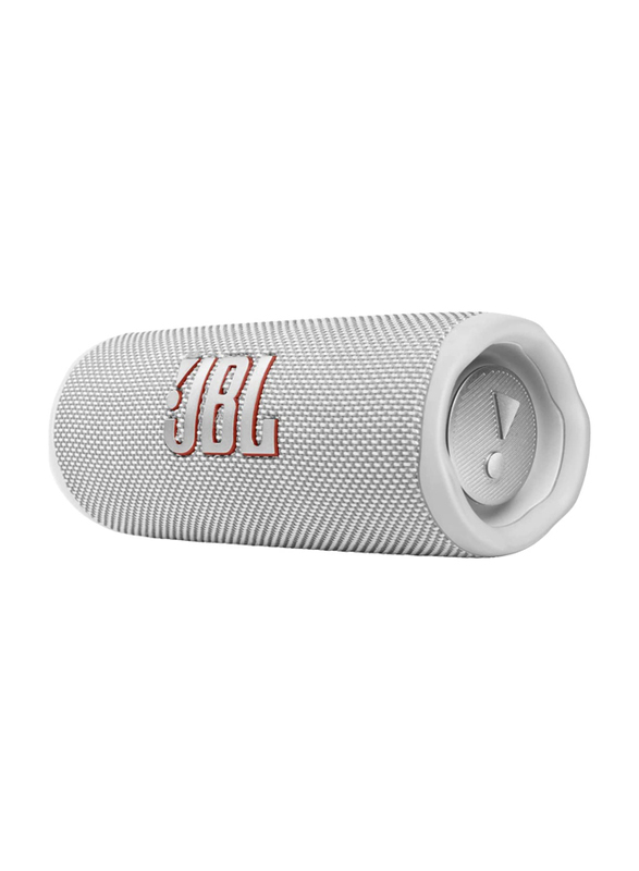 JBL Flip 6 Water Resistant Portable Bluetooth Speaker, JBLFLIP6WHT, White