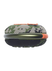 JBL Clip 4 Water Resistant Portable Bluetooth Speaker, JBLCLIP4SQUAD, Squad Camouflage