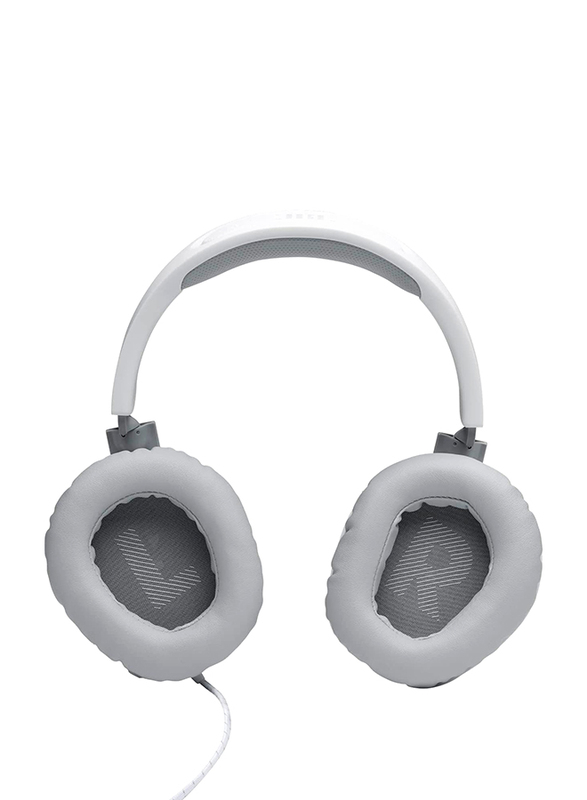 JBL Quantum 100 3.5 mm Jack On-Ear Gaming Headphones with Mic, White