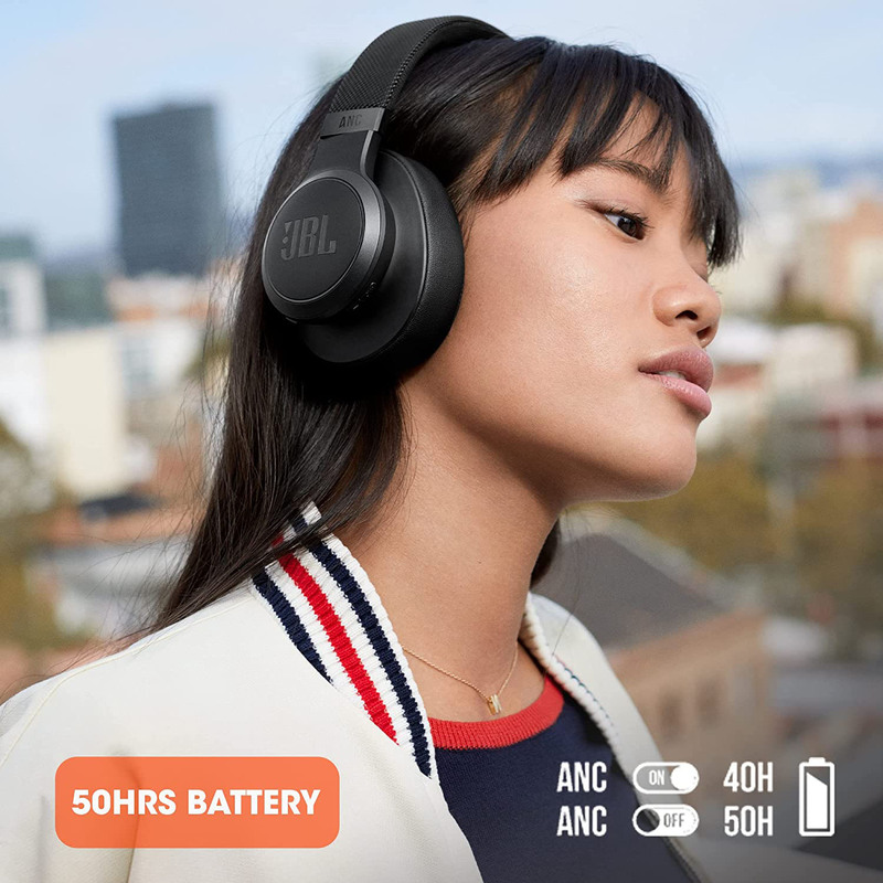 JBL Live 660NC Wireless Over-Ear Noise Cancelling Headphones, Black