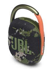 JBL Clip 4 Water Resistant Portable Bluetooth Speaker, JBLCLIP4SQUAD, Squad Camouflage