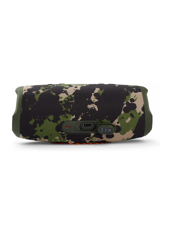 JBL Charge 5 Waterproof Portable Bluetooth Speaker with Powerbank, Squad Camouflage