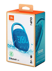 JBL Clip 4 Eco Splashproof Wireless Portable Speaker, Blue