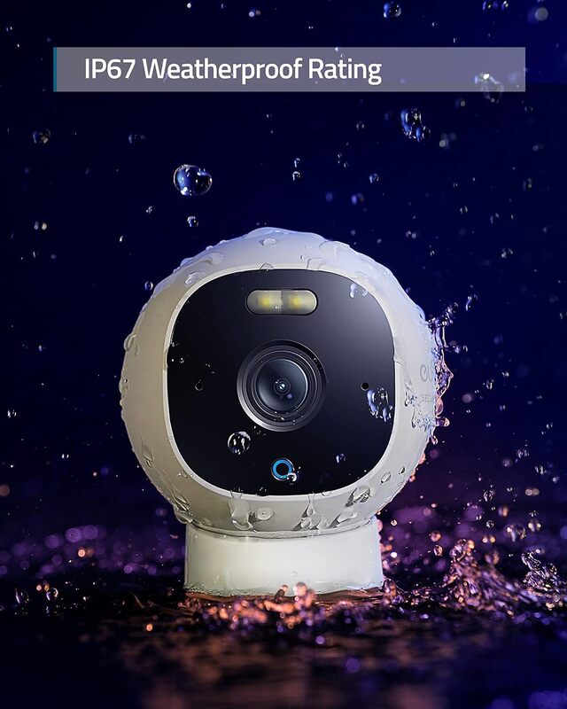 Eufy Outdoor Cam pro Security Camera with 2K Resolution, Spotlight, Color Night Vision, No Monthly Fees, Wired Camera, Security Camera Outdoor, IP67 Weatherproof