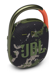 JBL Clip 4 Water Resistant Portable Bluetooth Speaker, JBLCLIP4SQUAD, Squad Camouflage