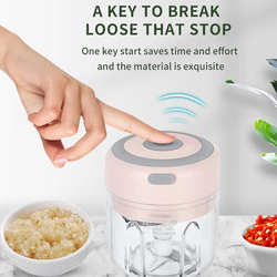 Zorex Portable Wireless Blender & 9 In1 Vegetable Shredder Bowl & Electric Food Chopper, White