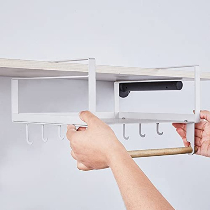 Zorex Multifunctional Under Shelf Basket Hanging Kitchen Shelf Cabinet, White