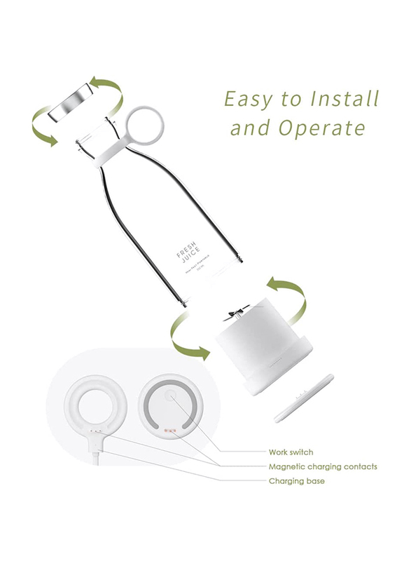 Zorex 10 Kg USB Portable Blender Mini Blender & Electric Digital Kitchen Scale, White