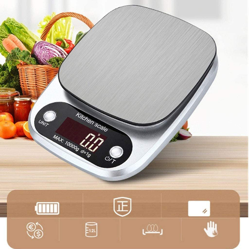 Zorex 10 Kg Electric Digital Food Scale, Silver