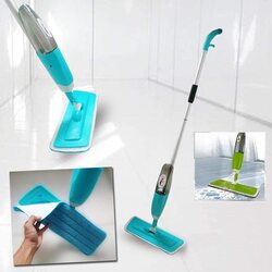 Spray Mop Floor Mop with a Refillable Spray Bottle and 1 Washable Pads Flat Mop for Home Kitchen Hardwood Laminate Wood Ceramic Tiles Floor Cleaning (Green)