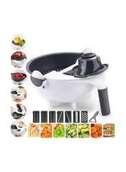 Zorex Portable Wireless Blender & 9 In1 Vegetable Shredder Bowl & Electric Food Chopper, White