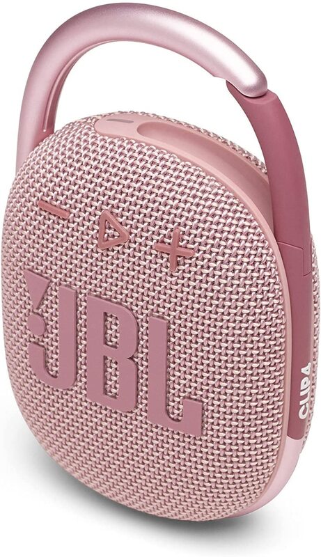 JBL Clip 4 Portable Bluetooth Speaker, JBL Pro Sound, Punchy Bass, Ultra-Portable Design, Integrated Carabiner, Clip Everywhere, IP67 Waterproof + Dustproof, 18H Battery - Pink, JBLCLIP4PINK