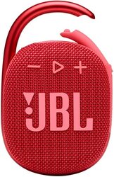 JBL Clip 4 مكبر صوت بلوتوث محمول ، JBL Pro Sound ، Punchy Bass ، تصميم محمول للغاية ، حلقة تثبيت مدمجة ، مشبك في كل مكان ، IP67 مقاوم للماء + الغبار ، بطارية 18 ساعة - أحمر ، JBLCLIP4RED