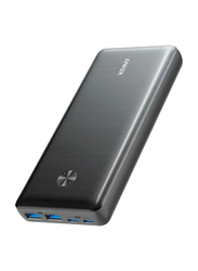 Anker 25600mAh Powercore 3 Elite 87W Wired Fast Charging Power Bank with USB Type-C Cable, Black