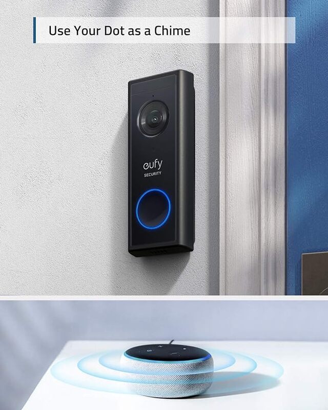 eufy Security Wi-Fi Video Doorbell Kit, 1080p-Grade Resolution, 120-day Battery, No Monthly Fees, Human Detection, 2-Way Audio, Free Wireless Chime (Requires Micro-SD Card)