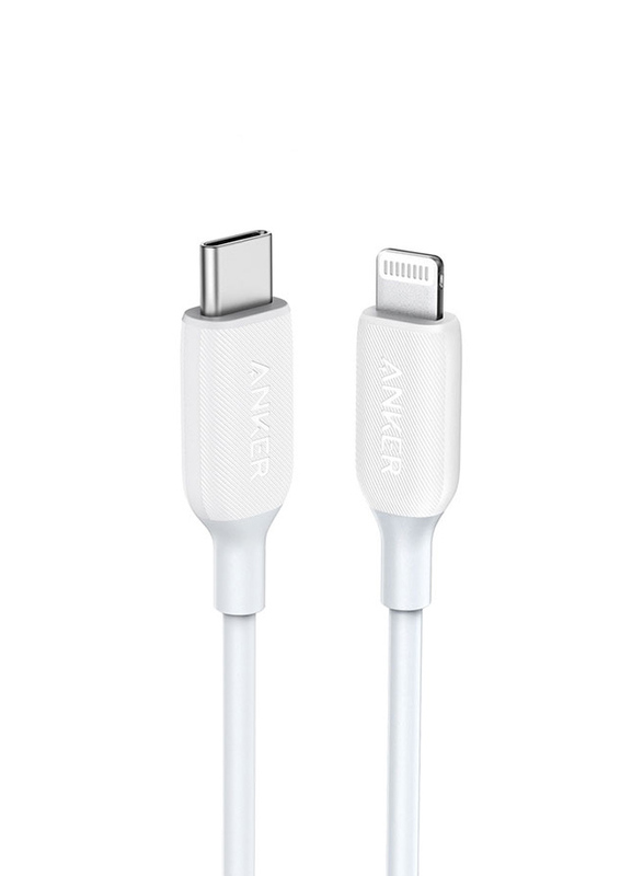 Anker 3-Feet Powerline III USB C Cable, USB Type-C to Lightning for Smartphones/Tablets, White