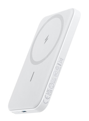Anker 5000mAh Powercore Wireless Fast Charging Magnetic Slim Power Bank, White