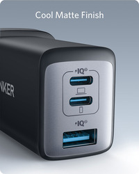 Anker Powerport 3 65W 3-Port Wall Charger, Black