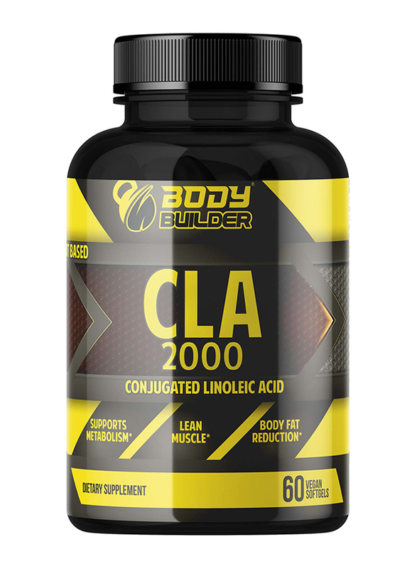 Body Builder CLA Plant Based Dietary Supplement, 2000mg, 60 Vegan Softgels