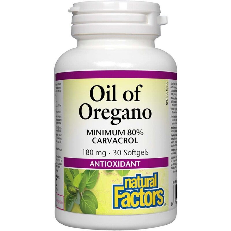 

Natural Factors Oil Of Oregano Softgels, 180mg, 30 Softgels