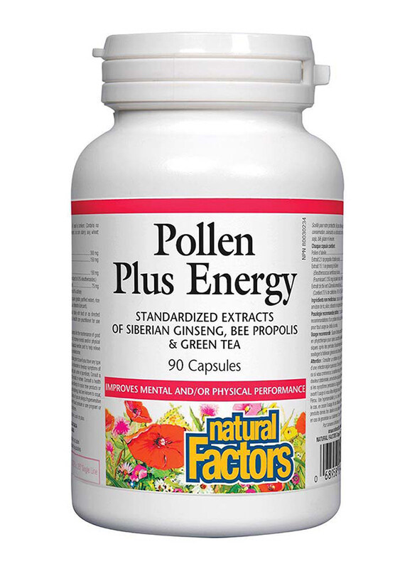 

Natural Factors Pollen Plus Energy Capsules, 90 Capsules
