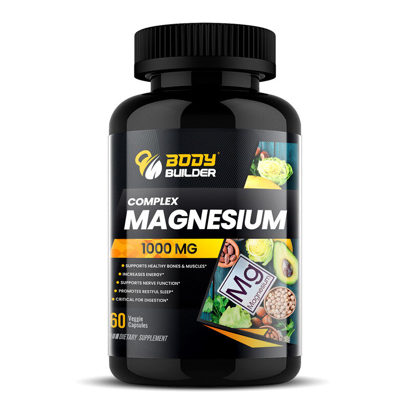 

Body Builder Magnesium, 60 Veggie Capsules, 1000 mg