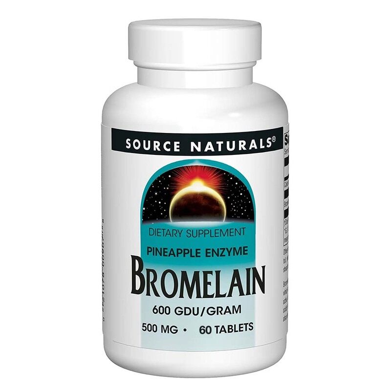 

Source Naturals Bromelain Pineapple Enzyme Dietary Supplement, 500mg, 60 Tablets