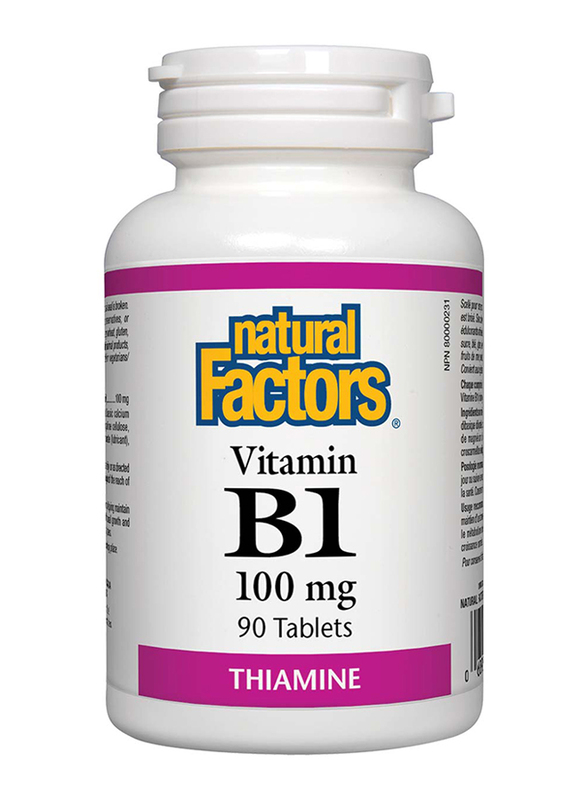 Natural Factors Vitamin B1 Tablets, 100mg, 90 Tablets
