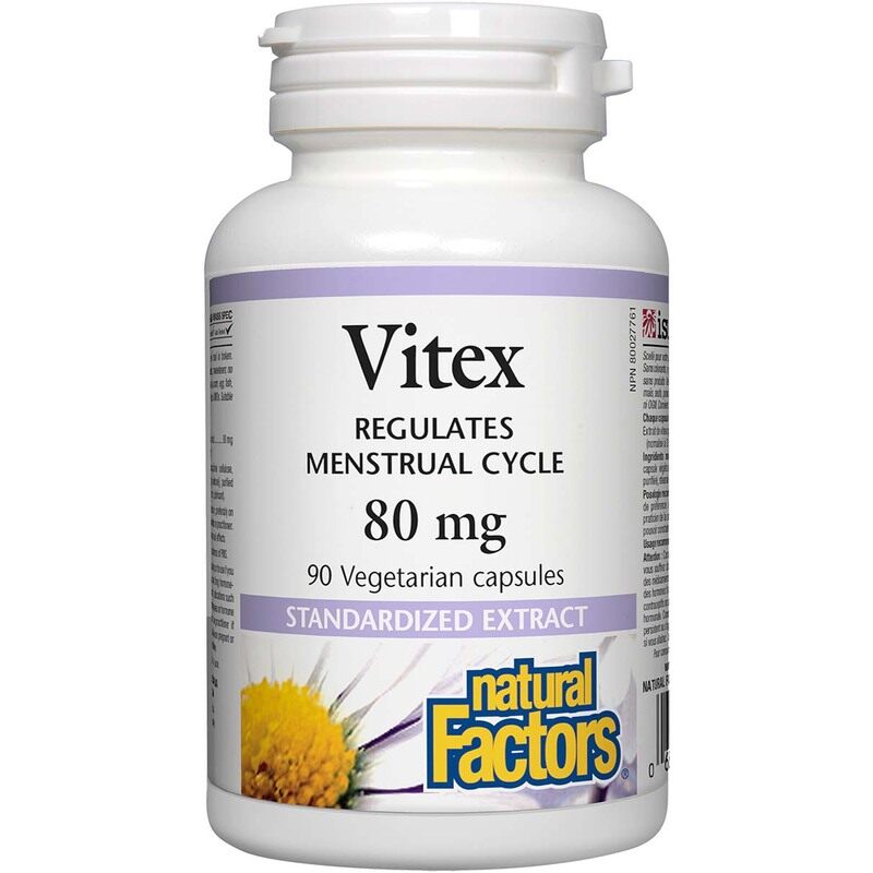 

Natural Factors Vitex Veggie Capsules, 80mg, 90 Capsules