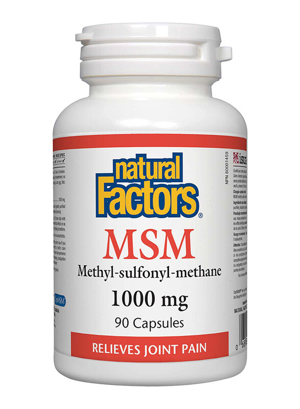 

Natural Factors MSM Capsules, 1000mg, 90 Capsules