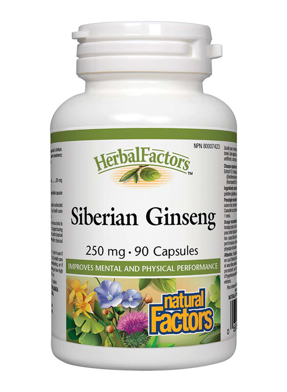 

Natural Factors Siberian Ginseng Capsules, 250mg, 90 Capsules