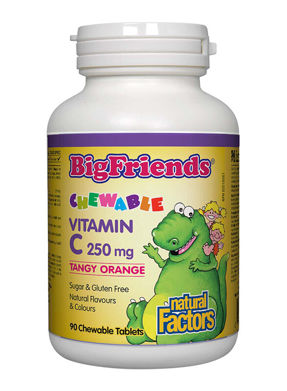 

Natural Factors Big Friends Chewable Vitamin C Tangy Orange, 250mg, 90 Tablets