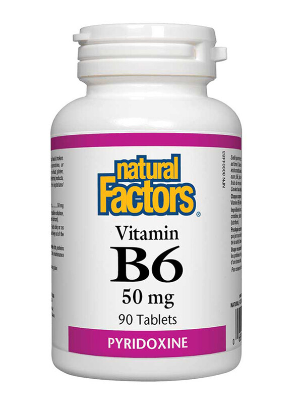 

Natural Factors Pyridoxine Vitamin B6, 50mg, 90 Tablets