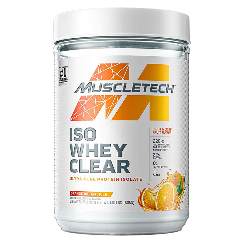 

Muscletech Iso Whey Clear Protein Powder, 505gm, Orange Dreamsicle