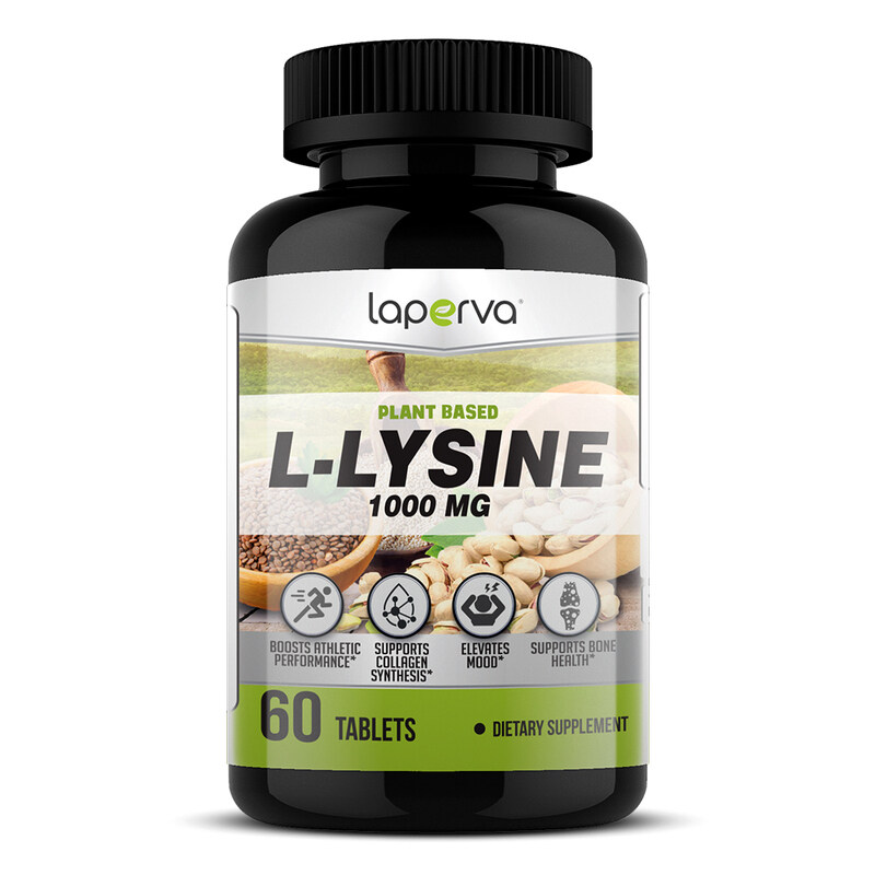 

Laperva L-lysine Plant Based, 60 Tablets, 1000 mg