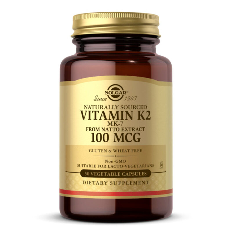 

Solgar Natural Vitamin K2 (Mk-7), 100 mcg, 50 Vegetable Capsules