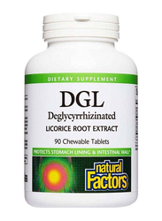 Natural Factors DGL Dietary Supplement, 90 Chewable Tablets