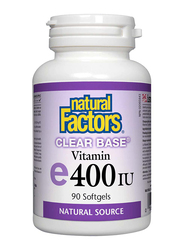 Natural Factors Clear Base Vitamin E, 400IU, 90 Softgels