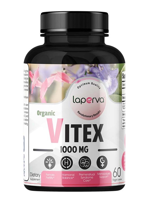 Laperva Organic Vitex Dietary Supplement, 1000mg, 60 Veggie Capsules
