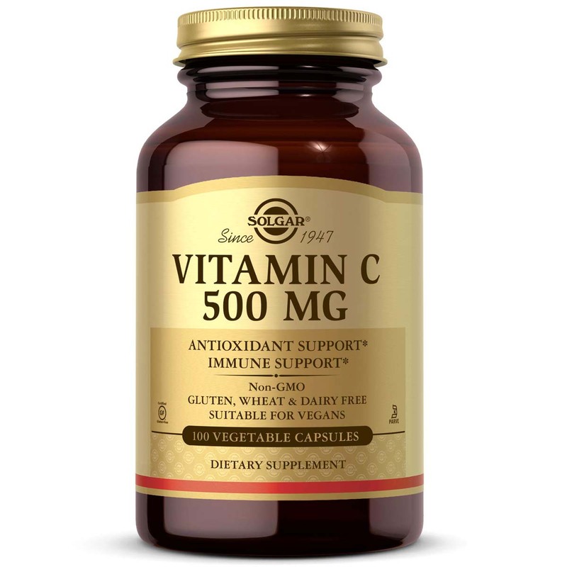 Solgar Vitamin C, 500 mg, 100 Vegetable Capsules