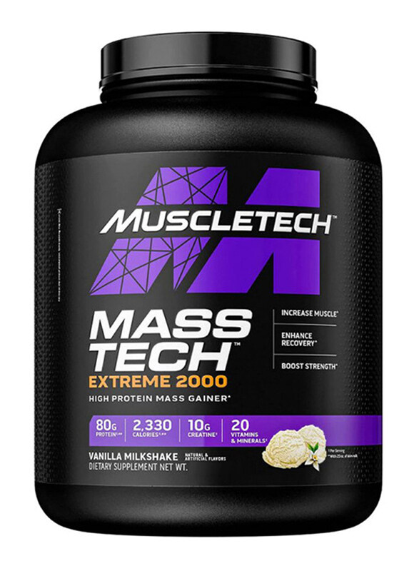 

Muscletech Mass Tech Extreme 2000 Protein Powder, 2.72Kg, Vanilla Milkshake