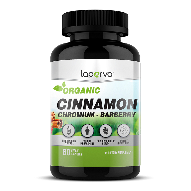 Laperva Organic Cinnamon-Chromium-Barberry, 60 Veggie Capsules