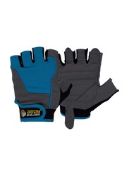 Body Builder Trainer Gloves, Large, Grey/Blue